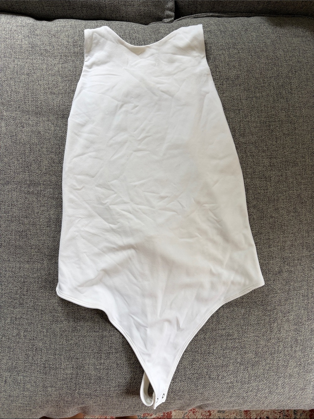 Abercrombie & Fitch White Asymmetrical Hem Tank